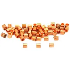 50 Crimp Tube Beads Jewelry Beading Copper Plated Part
