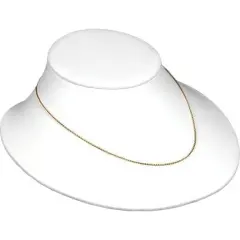 Necklace Bust Display White Leather Slatwall Jewelry