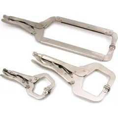 3 Locking C-Clamps Woodworking Vise Hand Grips Tools