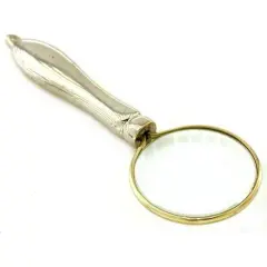 10X Hand Magnifier Classic Magnifying Glass Chrome Jewelers Magnification Tool