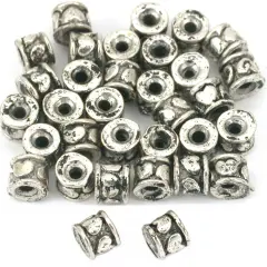 Bali Spacer Heart Beads Antq Silver Plt 5mm Approx 30