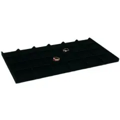 24 Slot Jewelry Coin Tray Display Insert Black Velvet