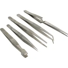 5 Jewelers Tweezers Beading Soldering Bench Repair Tool