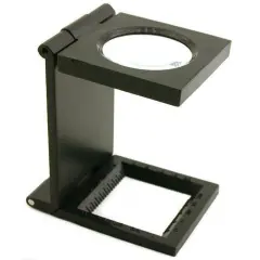 5x Black Folding Magnifier Stamp Coin Loupe Scale Tool