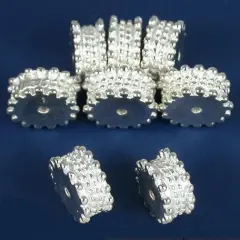 Bali Spacer Beads Silver Plated Beading 10mm Approx 8