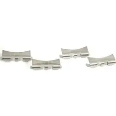 4 Slit Watch Band Ends Pieces Stainless Steel 20mm