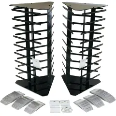 200 Gray Hanging Earring Cards Revolving Rotating Jewelry Display Stand