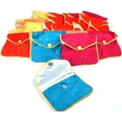 24 Jewelry Chinese Silk Pouches Chain Gift Display 3.5"