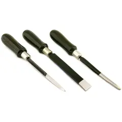 3 Scrapers Wood Working Carving Filing Smoothing Tools