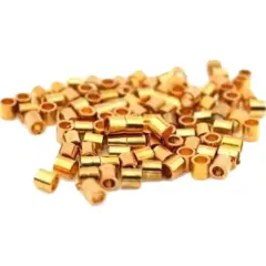 Crimp Tubes Gold Plated Qty 100