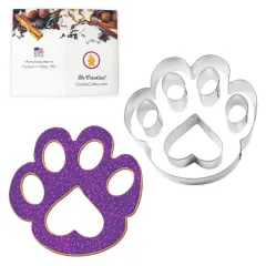 CookieCutter.com Paw Print Dog Treat 6 Piece Cookie Cutters Set, Cat Paw Print, Heart, Toes, Tin Plate Steel, USA