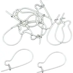 10 Sterling Silver Light Kidney Wires Earring Hooks