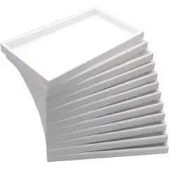 12 Jewelry Showcase Display Travel Tray White Stackable