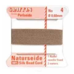 Griffin Silk Cord & Needle Size 4 Beige