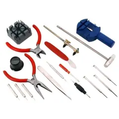 Watch Case Wrench, Screwdrivers, Hammer, Holder 18Pcs