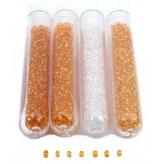 4 Tubes Yellow Crystal Glass Seed Beads Beading Parts