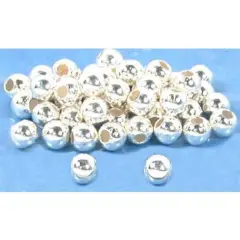 48 Ball Beads Round Sterling Silver Beading Parts 4mm