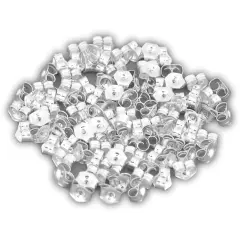 100 Sterling Silver .925 Earring Backs Ear Nut Parts