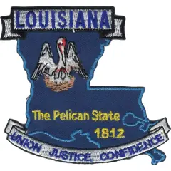 Louisiana State Map Patch 3"