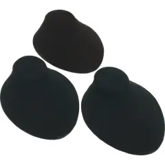 3Pc Black Velvet Jewelry Display Bust Chain Necklace 8"