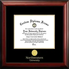 Northwestern University 11w x 8.5h Gold Embossed Diploma Frame
