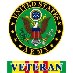 U.S. Army Vietnam Veteran Sticker 3-1/4"X3-1/2"