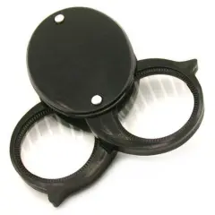Folding Pocket Magnifier Magnifying Glass 5x 10x .75" Double Lens