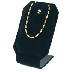 Pendant Necklace Display Stand Black Velvet Showcase