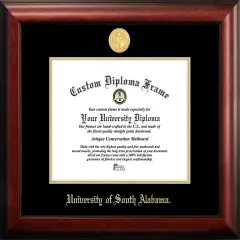 University of South Alabama 11w x 8.5h Gold Embossed Diploma Frame