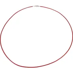 Leather Cord Necklace Red 16"