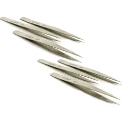 6 Antimagnetic #MM Tweezers Stainless Steel Watch Tool