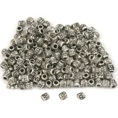 Bali Tube Beads Antique Silver Plated 3x3mm Approx 175