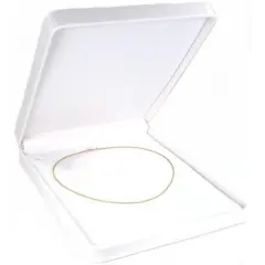 Necklace Display Box White Leather Jewelry Chain Unit