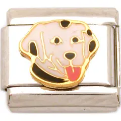 Dalmatian Italian Charm Enamel Dog 9mm