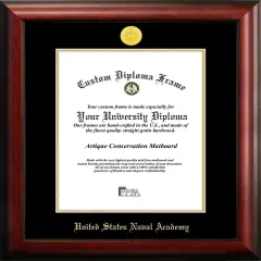 United States Naval Academy 10w x 14h Gold Embossed Diploma Frame