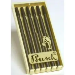 6 Busch Cone Square Cross Cut Burs ISO 027