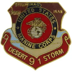 U.S.M.C. Desert Storm Map Pin 1"