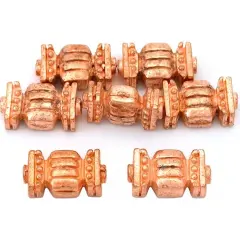 Bali Tube Beads Copper Plated Beading 14mm Approx 6