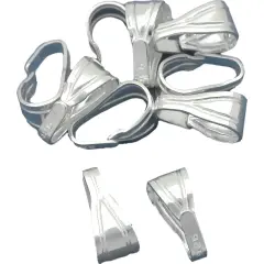 10 Sterling Silver Large Pendant Snap Bails Parts 10mm