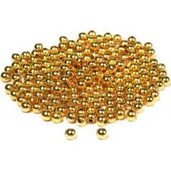 200 Gold Plated Ball Beads Round Stringing Beading 4mm
