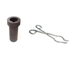 Graphite Crucible & 8" Metal Crucible Tongs Casting Tools Kit