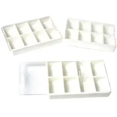 3 Bead Gem Pocket Watch Parts Storage Holder Trays