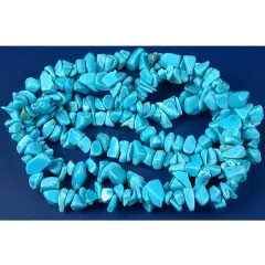 Blue Turquoise Chip Beads Gemstone Beading 1 Strand