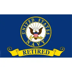 U.S. Navy Retired Flag with Grommets 3ft x 5ft