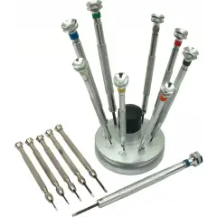 15 Precision Screwdrivers Stand Watchmaker Repair Tools