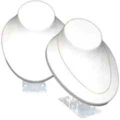 2 Necklace Display Adjusts 3X White Bust Unit