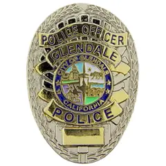Glendale California Police Officer Badge Hat Lapel Pin 1"