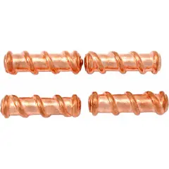 15g Bali Spiral Tube Bead Copper Plated 22.5mm Approx 4