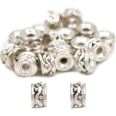Rondelle Bali Beads Silver Plated Part 5.5mm Approx 20