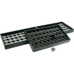 108 Gem Jars Black Foam Display & Stackable Tray